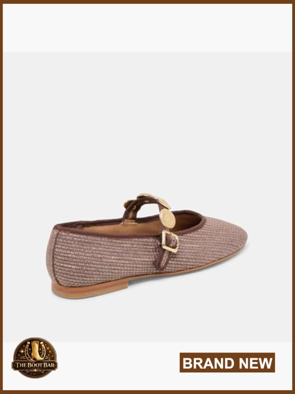 Studded Buckle Strap Mary Jane Ballet Flats Round Toe Dressy Casual - Picture 7 of 7